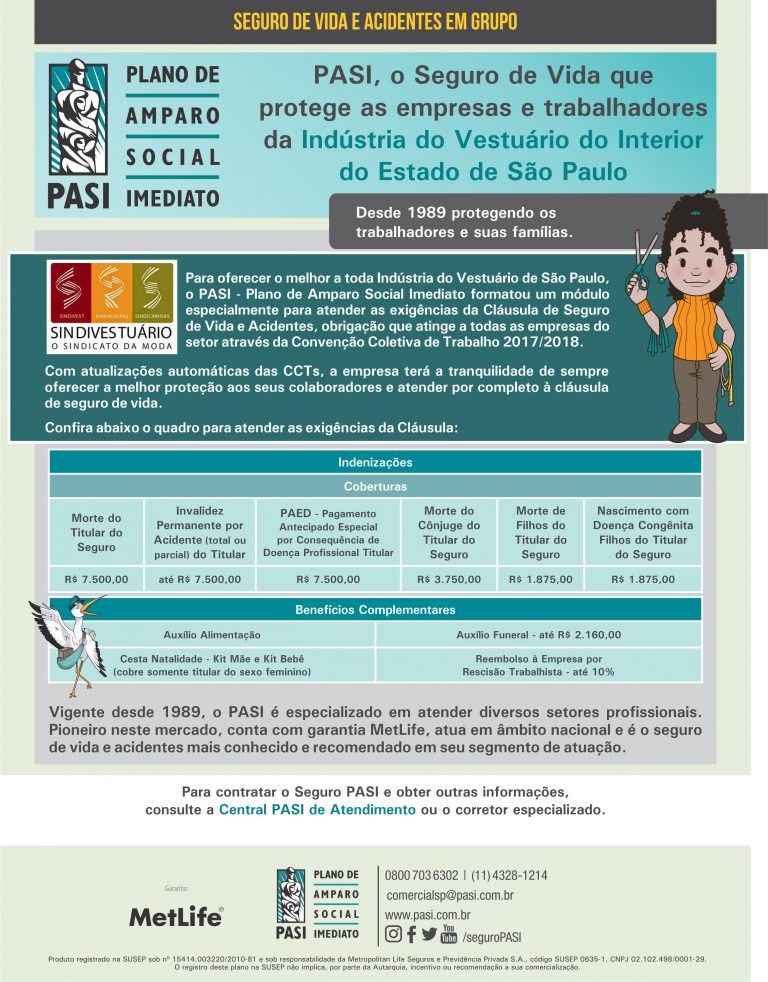 Seguro de Vida e Acidentes em Grupo – Plano Amparo Social Imediato