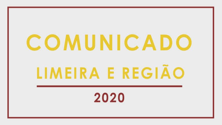 COMUNICADO – Limeira e região – ago/2020