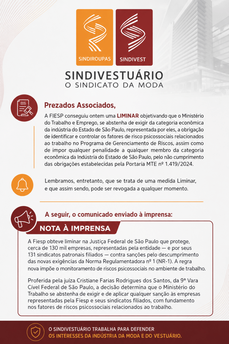 Liminar Fiesp – Risco Psicossocial